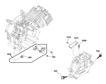 Lubrication Group Diagram and Parts List for 25E337-0030-G1  Briggs and Stratton Engine